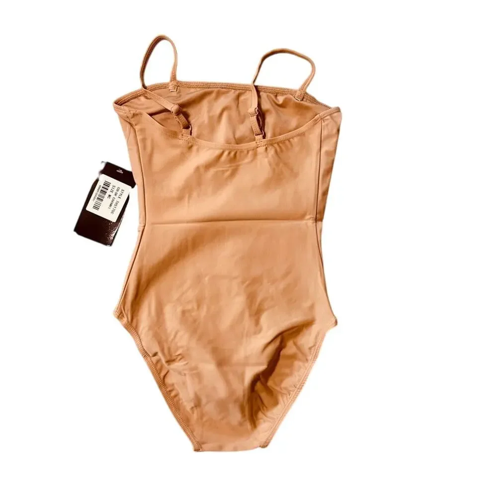 Theatricals Dancewear‎ dance camisole Nude caramel Leotard base ballet NWT CM